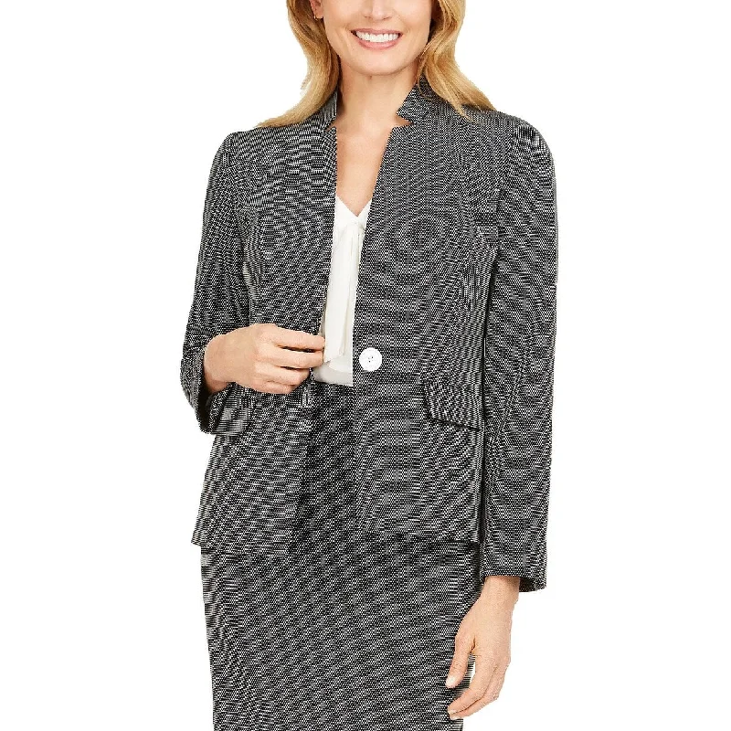 Everyday Wear Kasper Women's Notch-Collar Blazer Black Size 18 - Square 18