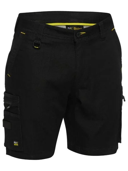 Sportswear Styles Bisley Flex & Move™ Stretch Denim Zip Cargo Shorts (BSHC1335)