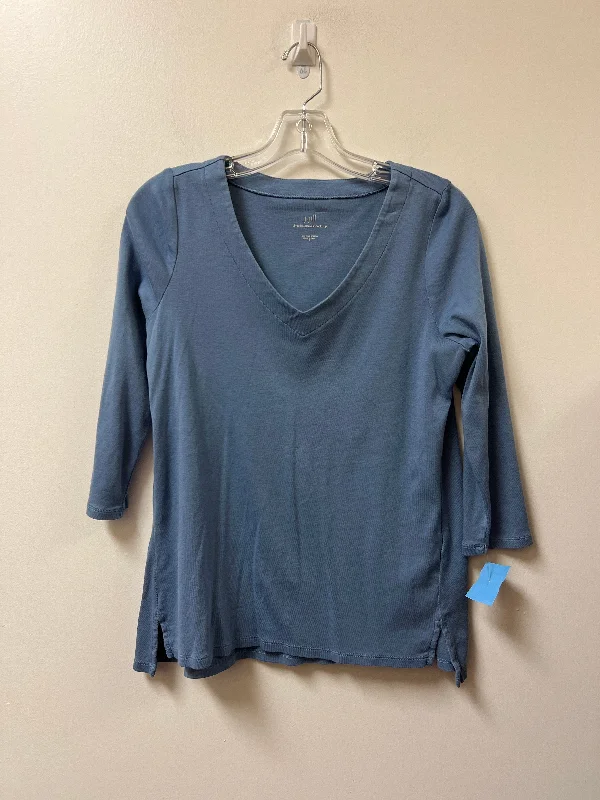 Trendy Outerwear Top Long Sleeve By J. Jill In Blue, Size: S