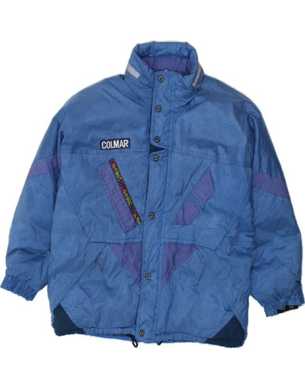 Sporty Essentials COLMAR Mens Hooded Padded Jacket IT 54 2XL Blue Nylon