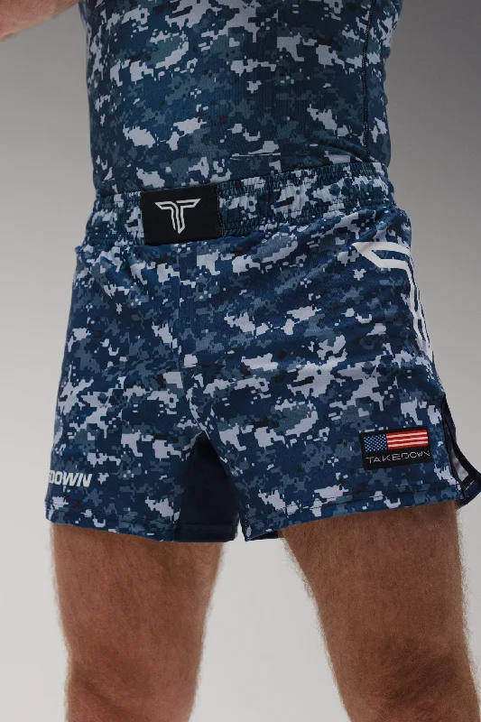 Street-Friendly Wear Sea Camo Fight Shorts (5"&7“ Inseam)