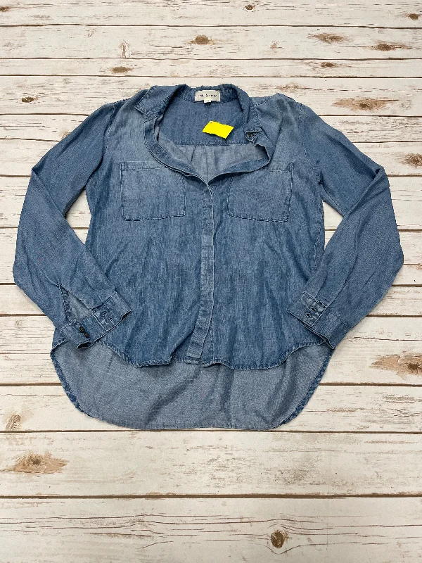 Weekend Outfits Top Long Sleeve By Cloth & Stone In Blue Denim, Size: Xs