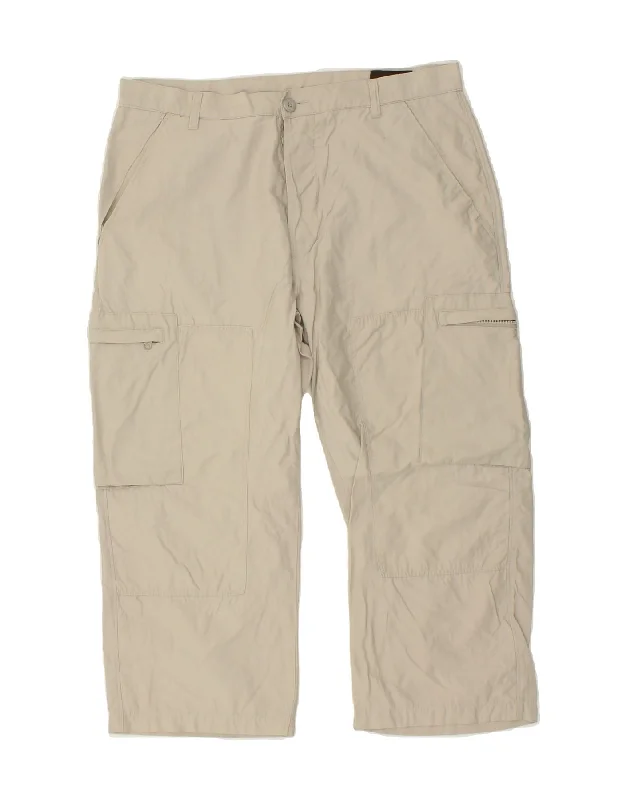 Functional Fashion GAS Mens Capri Cargo Trousers W36 L22 Beige Cotton