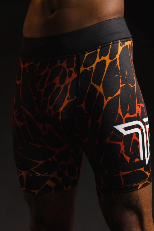 Stylish Layers Magma Compression Shorts - Lava