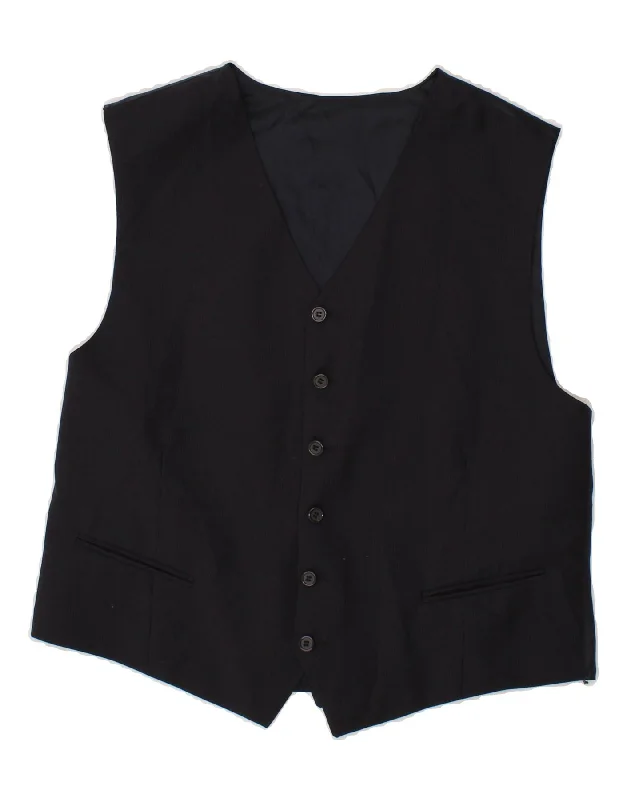 Street Gear VINTAGE Mens Waistcoat Medium Black