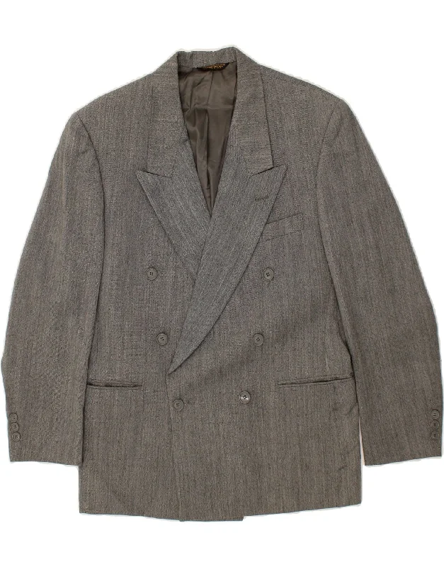 Everyday Wear PIERRE CARDIN Mens Double Breasted Blazer Jacket UK 38 Medium Grey