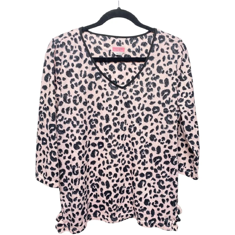 Urban Gear Top Designer By Kate Spade In Black & Pink, Size: L