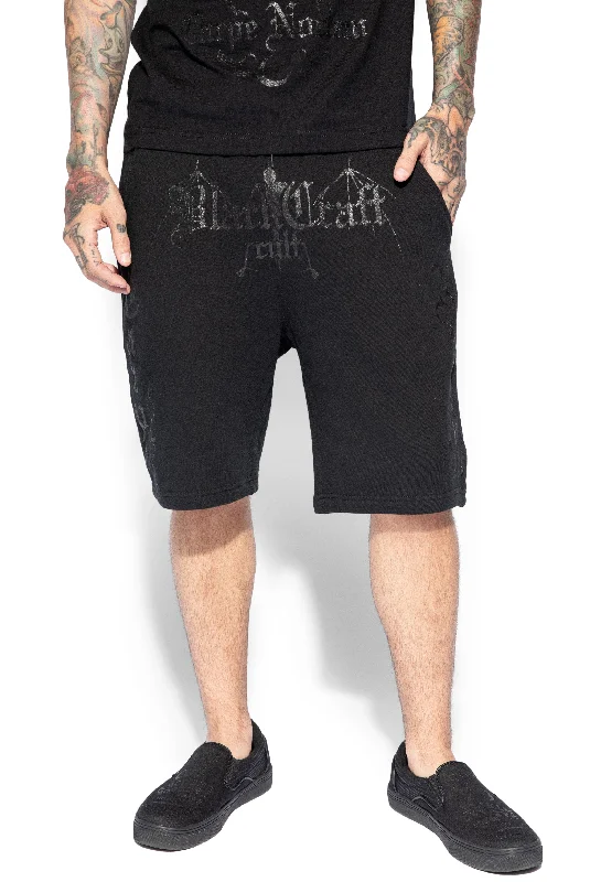 Casual Chic Carpe Noctem - Black On Black Sweat Shorts