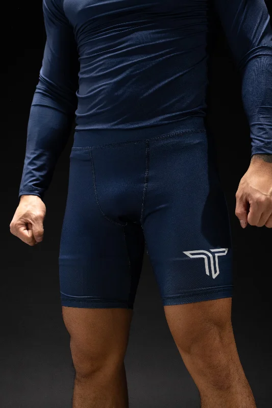 Sport Chic Essential Compression Shorts - Navy