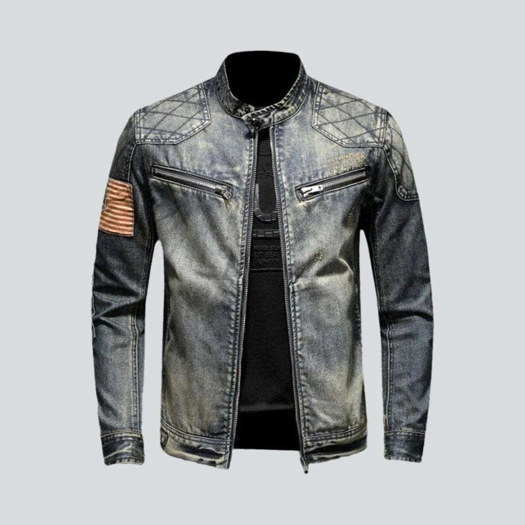 Everyday Jackets Bomber biker men's denim jacket