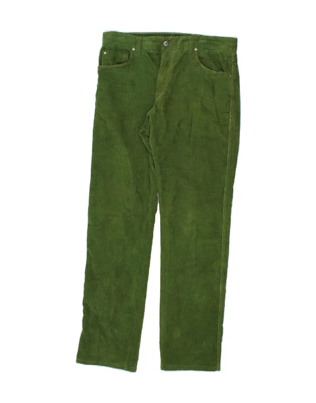 Varsity Jackets HENRY COTTONS Mens Straight Casual Trousers W36 L34  Green Cotton