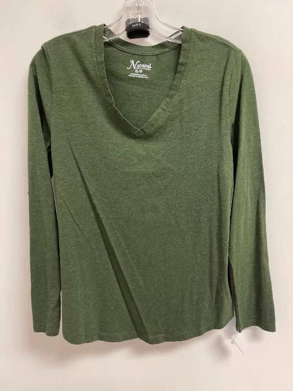 Casual Wear Top Long Sleeve By Natural Reflections In Green, Size: S