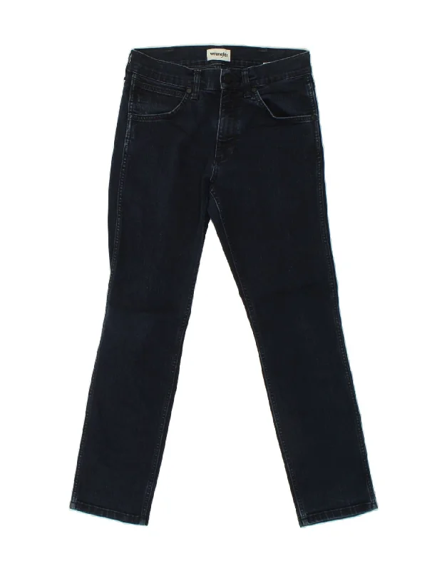 Laid-Back Style WRANGLER Mens Greensboro Straight Jeans W30 L30 Navy Blue Cotton