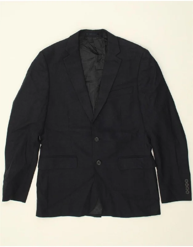 Soft Layers JAEGER Mens Modern 2 Button Blazer Jacket UK 36 Small Navy Blue