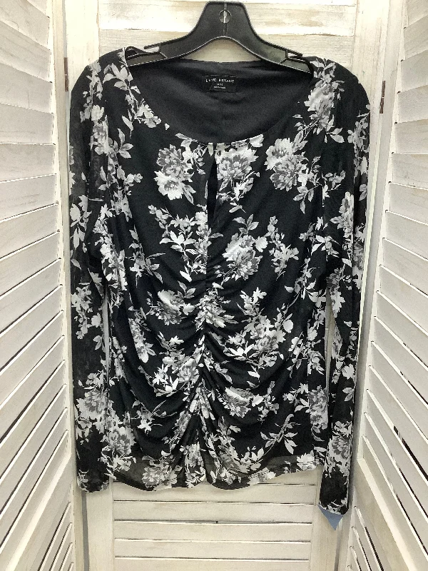 Parkas Style Top Long Sleeve By Lane Bryant In Floral Print, Size: Xl