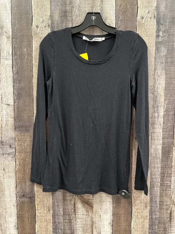 Summer Tees Top Long Sleeve Basic By Michael Stars In Black, Size: S