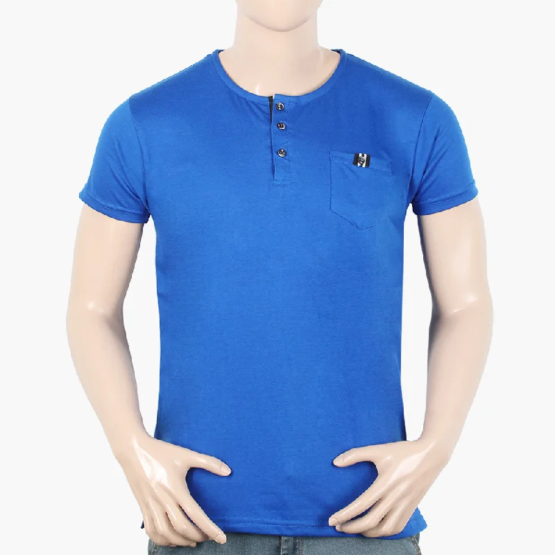 Sporty Wardrobe Men's Half Sleeves T-Shirt - Royal Blue