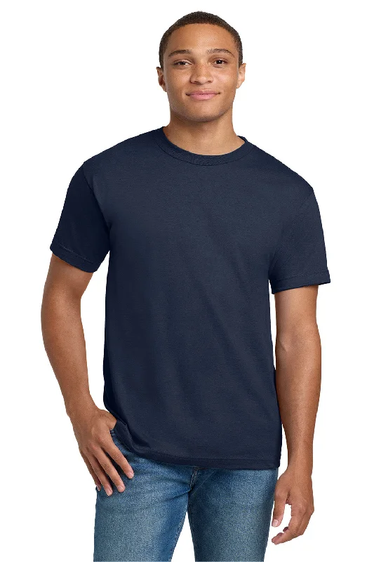 Summer Tees Hanes Mens Beefy-T Short Sleeve Crewneck T-Shirt - Navy Blue