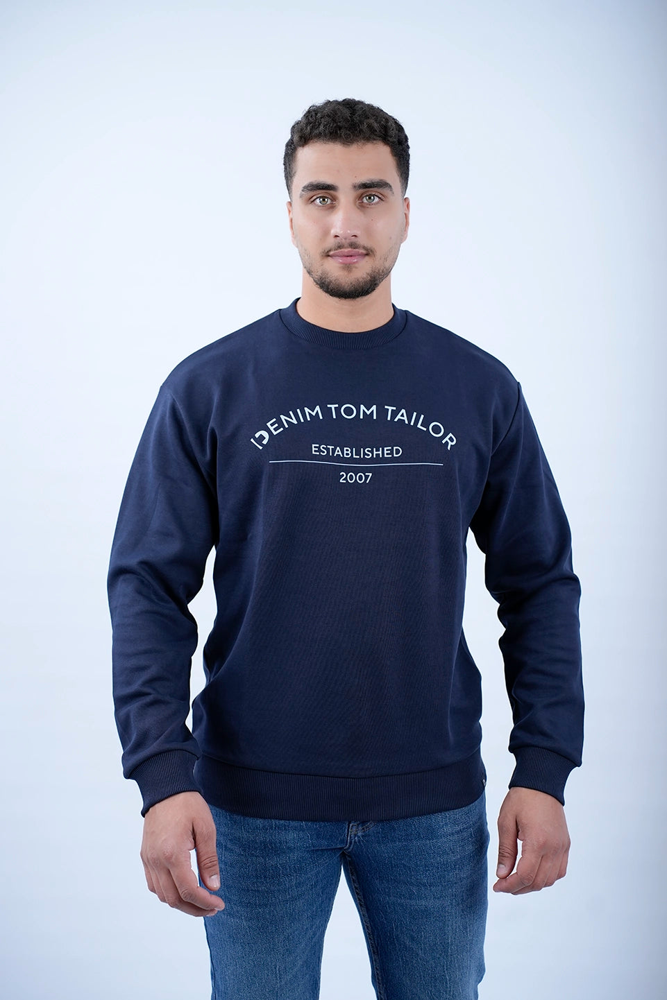 Functional Wear Tom Tailor Navy Sweater With Front Logo Design