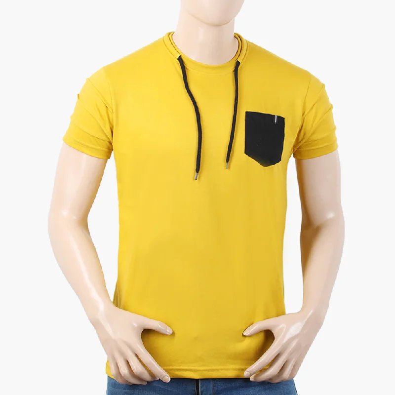 Relaxed Wardrobe Men's Half Sleeves T-Shirt - Yellow