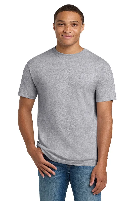 Urban Gear Hanes Mens Beefy-T Short Sleeve Crewneck T-Shirt - Light Steel Grey