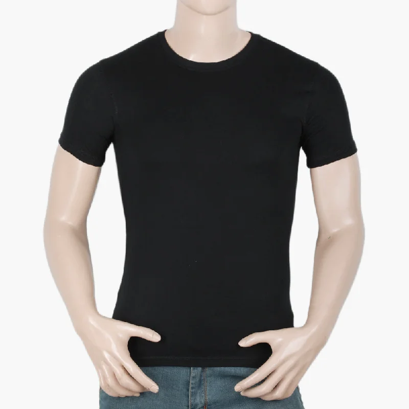 Everyday Wear Eminent Men's Crew Neck Premium Combed Cotton T-Shirt - Black