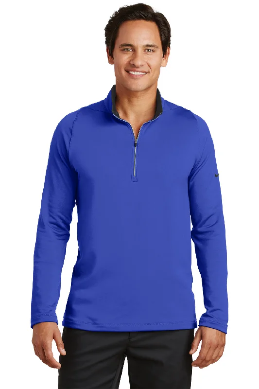 Chunky Sneakers Nike Mens Dri-Fit Moisture Wicking 1/4 Zip Sweatshirt - Royal Blue/Black