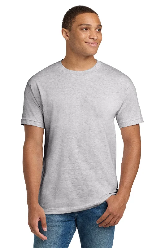 Street Style Hanes Mens Beefy-T Short Sleeve Crewneck T-Shirt - Ash Grey