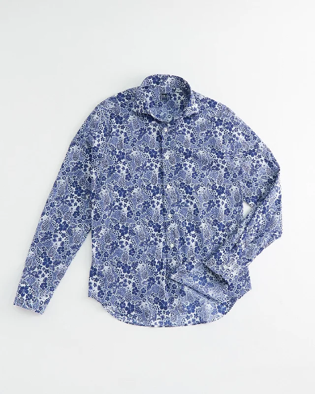 Smart Looks Pineapple Print Cotton Stretch Shirt