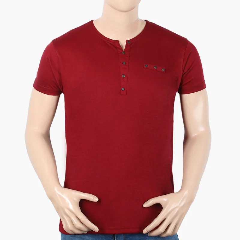 Everyday Essentials Men's Half Sleeves T-Shirt - Maroon