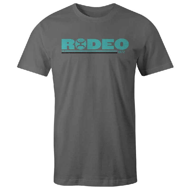 Sporty Jackets "Rodeo" Grey T-shirt w/Turquoise & Black Logo