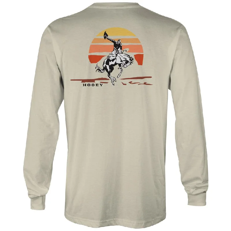 Modern Casuals "Sunset Bronc" Cream Long Sleeve Tee Shirt