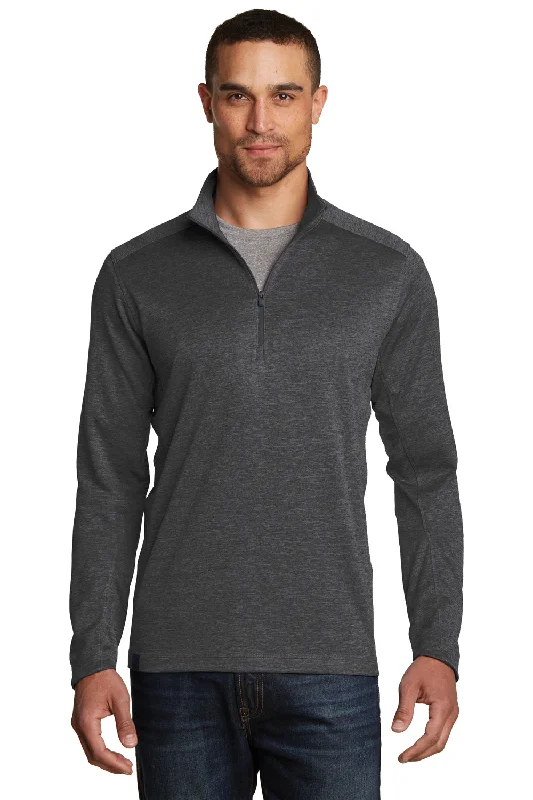 Soft Materials Ogio Mens Pixel Moisture Wicking 1/4 Zip Sweatshirt - Blacktop