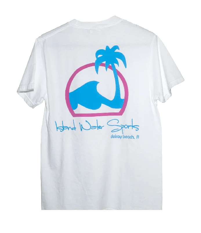 Designer Gloves Island Water Sports Script Logo Delray S/S Tee