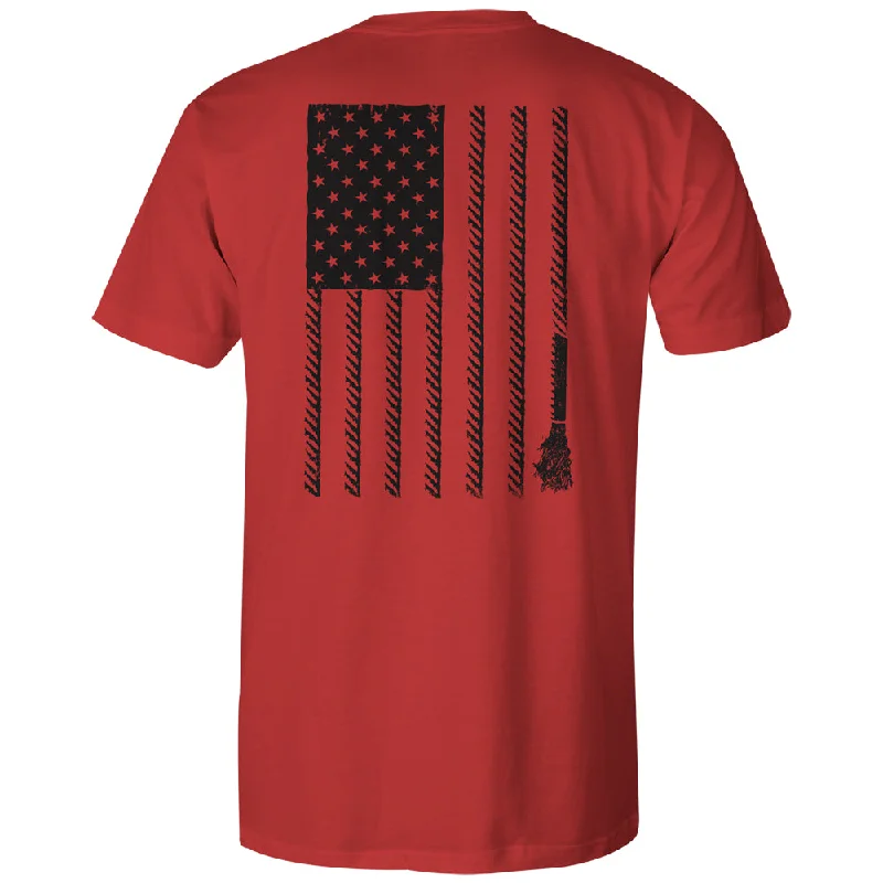 Sporty Trends "Liberty Roper" Red w/Flag Pocket T-shirt