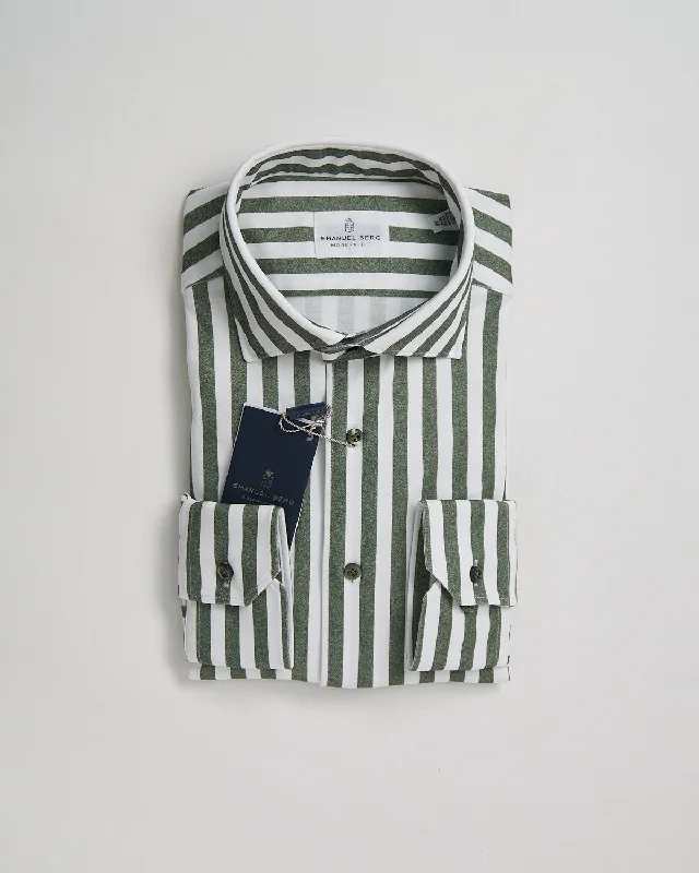 Laid-Back Wear Modern Fit 'Albini 4 Flex' Bold Stripe Stretch Knit Shirt