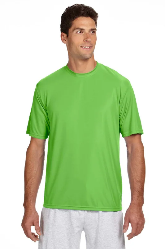 Cozy Essentials A4 Mens Performance Moisture Wicking Short Sleeve Crewneck T-Shirt - Lime Green