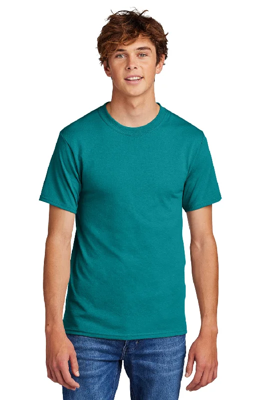 Heavy Coats Port & Company Mens Core Short Sleeve Crewneck T-Shirt - Jade Green