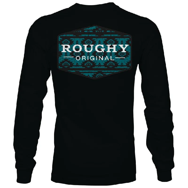 Sporty Wardrobe "Roughy Tribe" Black w/Blue Aztec Print Logo