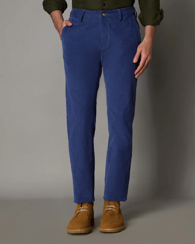 Casual Wear Stretch Corduroy Chinos - Blue