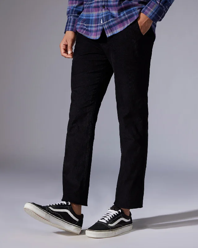 Everyday Wear Regal Corduroy Stretch Chinos - Black