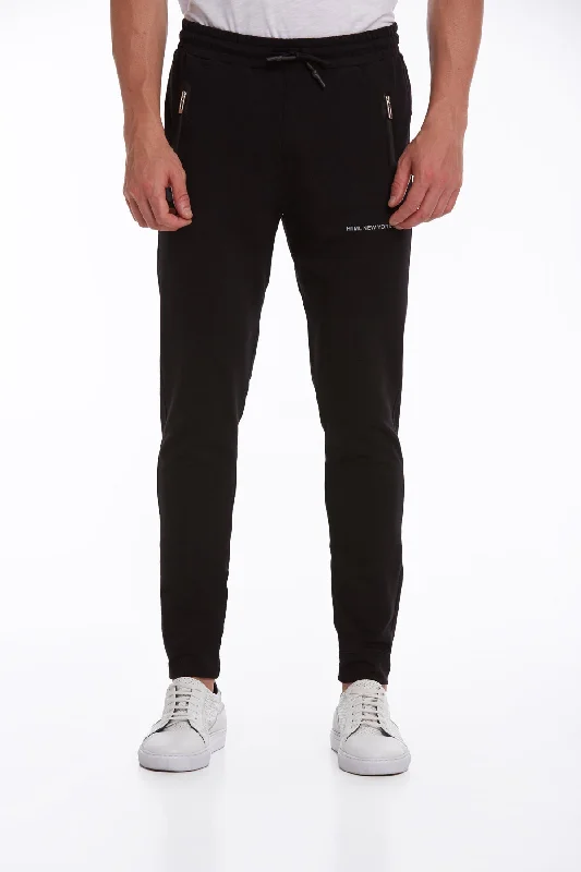 Smart Wear Regular Fit Cotton Blend Black Sweatpants