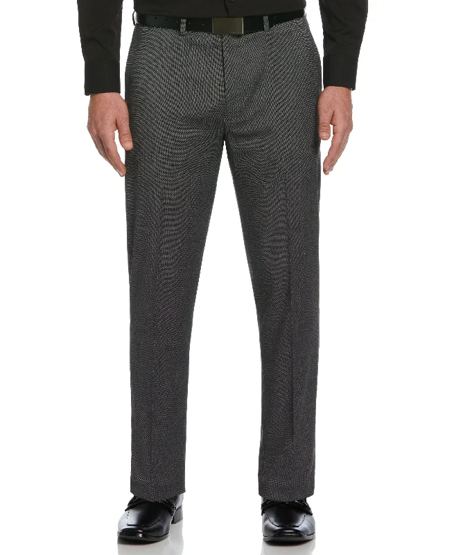 Wool Sweaters Classic Fit Solid Stretch Suit Pant