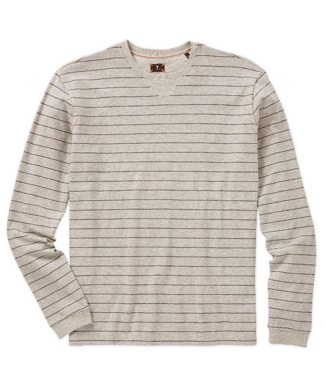 Sportswear Styles Striped Cotton Long-Sleeve Tee