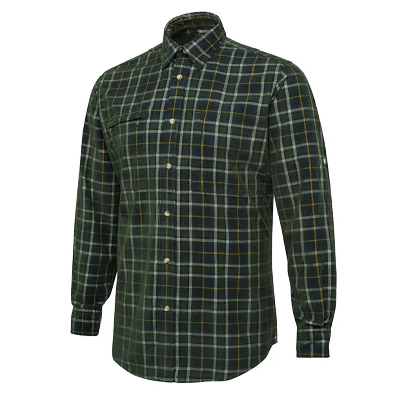 Modern Casuals Beretta Dobby Corduroy Shirt Green Check