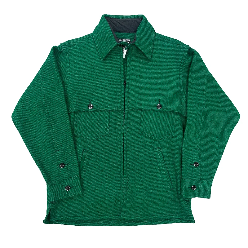 Versatile Style Double Cape Jac Shirt - Bright Green Twill