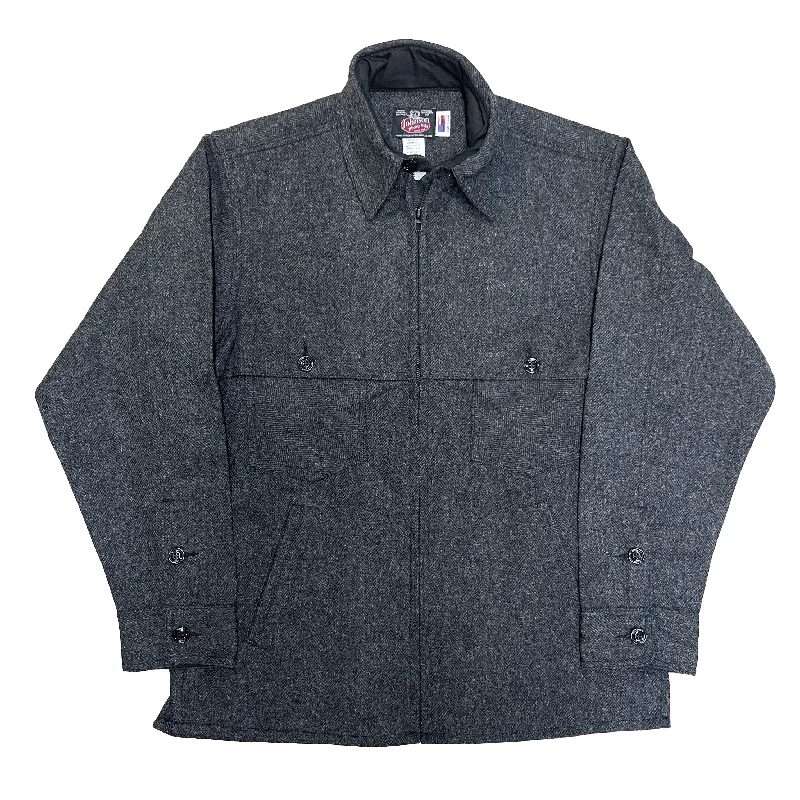 Outdoor Wear Double Cape Jac Shirt - Gray Herringbone