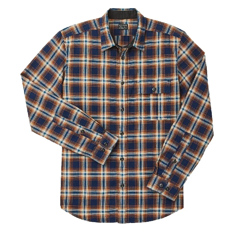 Warm Jackets Filson Rustic Oxford Shirt Indigo Rust