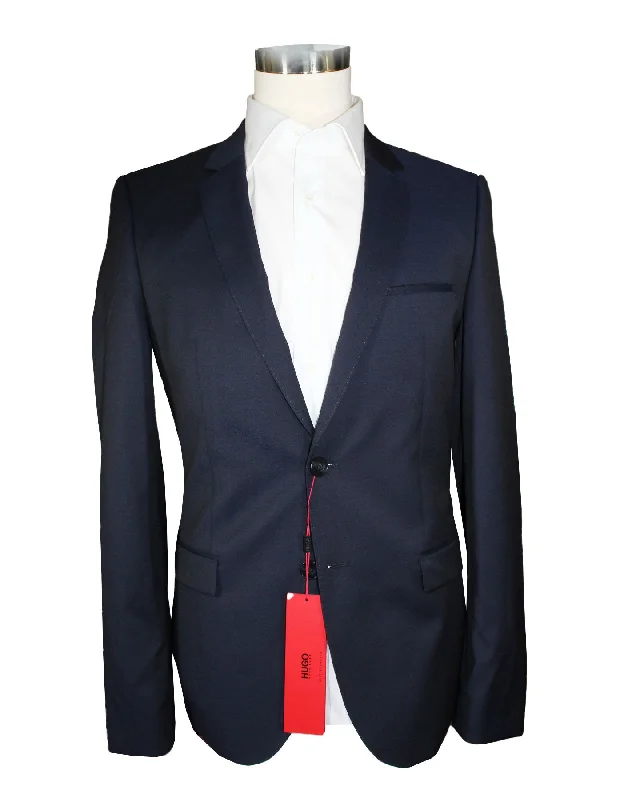 Weekend Wear Hugo Boss Sport Coat Dark Blue - Virgin Wool Blazer EU 52 / US 42 L Slim Fit - REDUCED SALE (Copy)