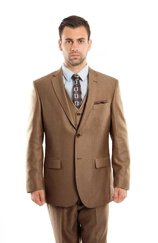 Versatile Knitwear TAZIO COLLECTION-TOASTED TEXTURED 3 PIECE SUIT